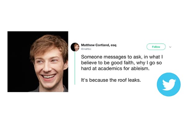 “It’s because the roof leaks,” #thread by Matthew Cortland