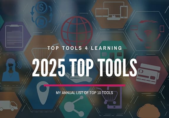 2025 Top Tools - various app icons in the background