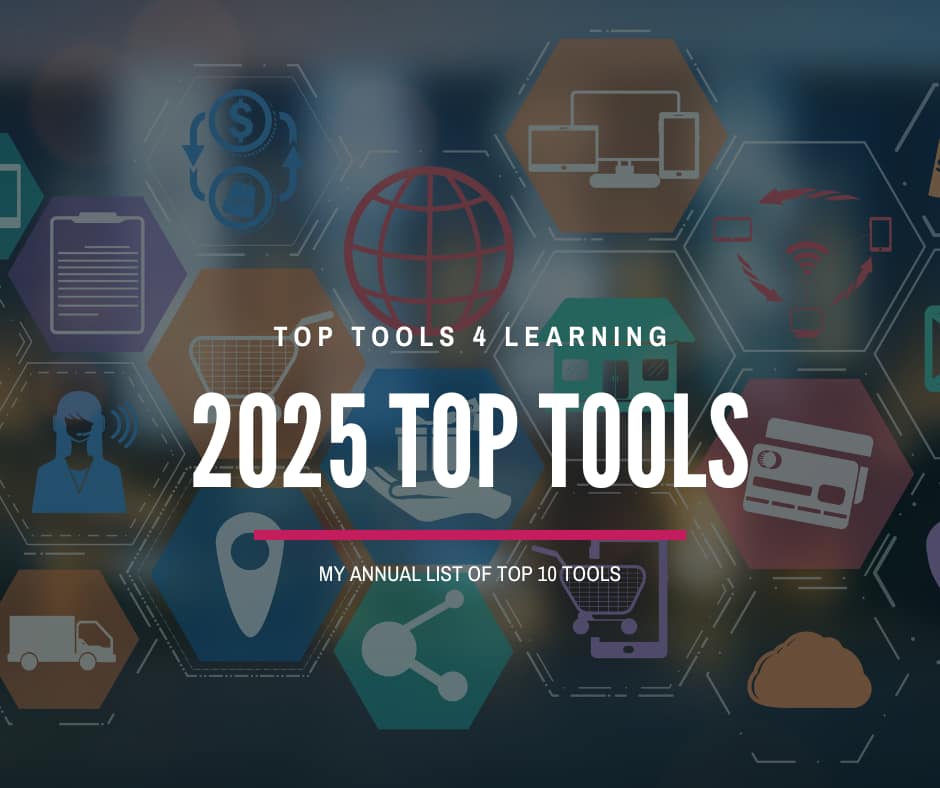 2025 Top Tools - various app icons in the background