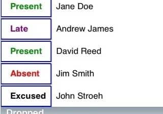 iPhone App perfect for faculty - take attendance with ease