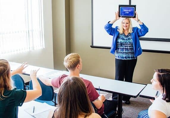 Bonni playing Heads Up Game