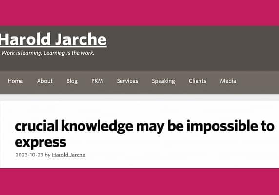Crucial Knowledge May be Impossible to Express