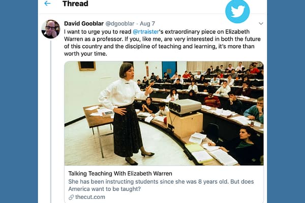 David Goobler’s thread about Elizabeth Warren’s teaching