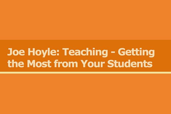 Joe Hoyle’s Teaching Blog