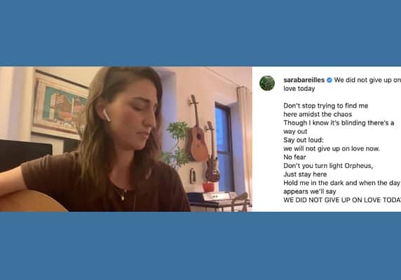 We Did Not Give Up on Love Today, Sara Bareilles