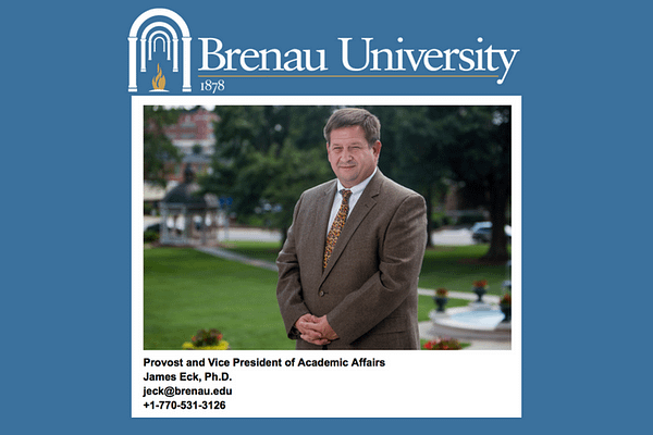 Brenau University’s Jim Eck, Emily Zank