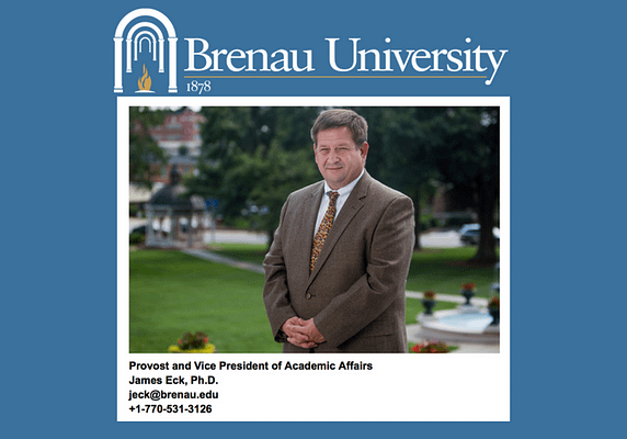 Brenau University’s Jim Eck, Emily Zank
