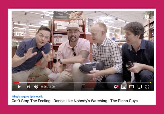 Can’t Stop the Feeling – Dance Like Nobody’s Watching – The Piano Guys