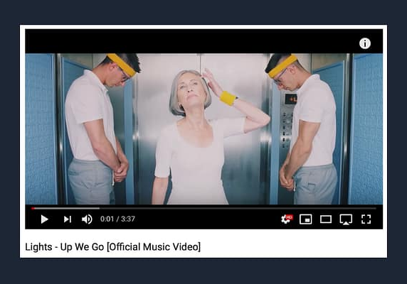 Check out the song “Up We Go” by Lights