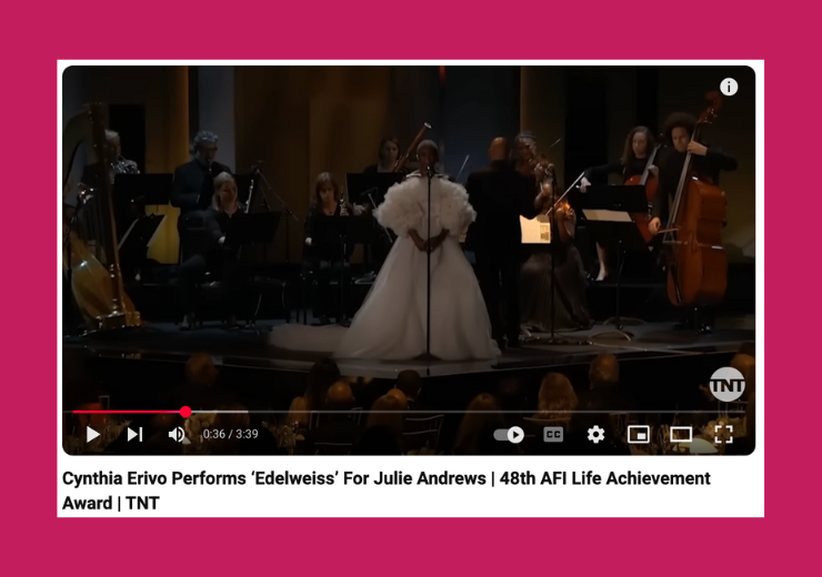 Cynthia Erivo Performs ‘Edelweiss’ For Julie Andrews