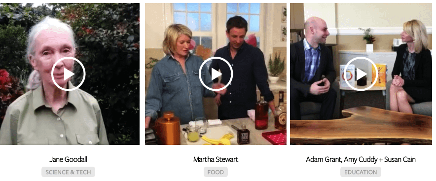 sample Facebook Live videos